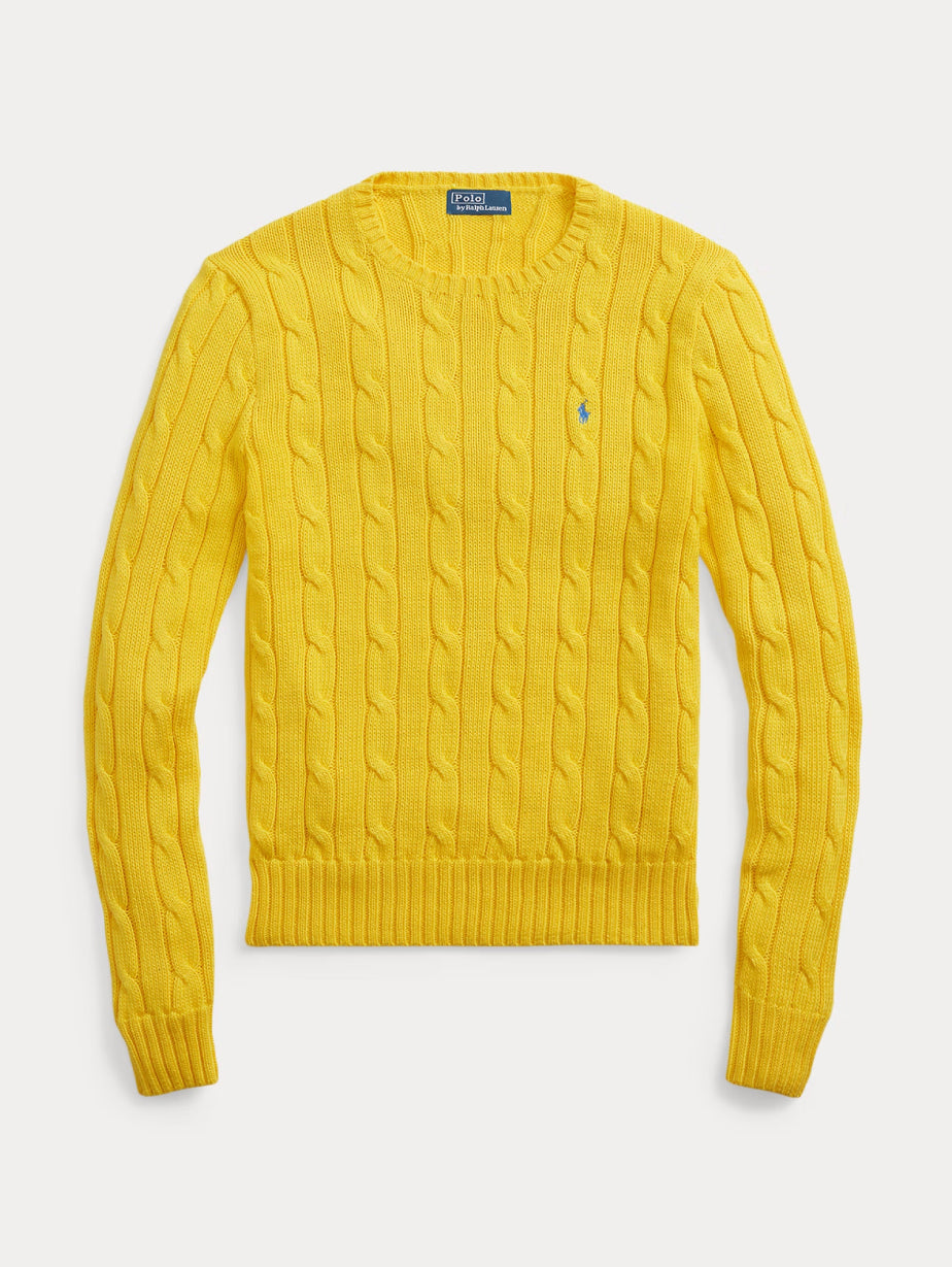 2026 New Arrival Maglia a Trecce in Cotone Giallo