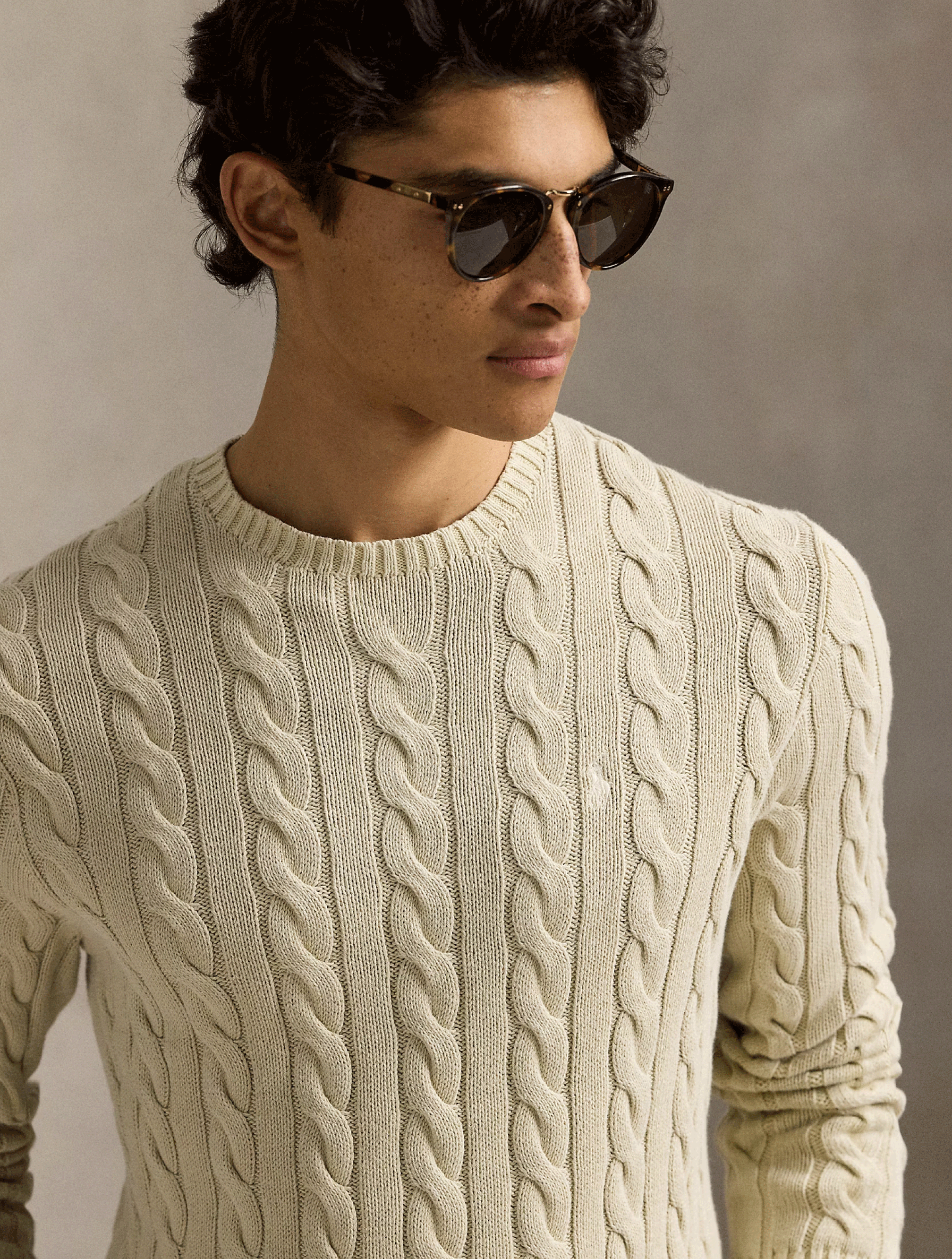 2026 New Arrival Maglione a Trecce Tinto in Capo Naturale