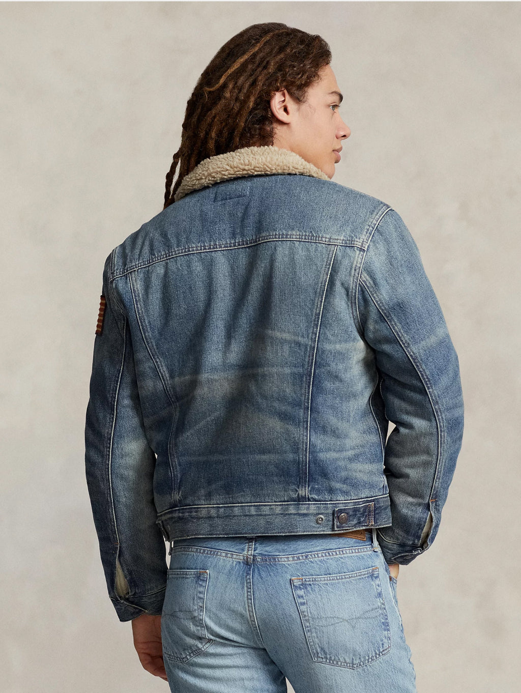 2026 New Arrival Giacca in Denim con Fodera in Pile Blu