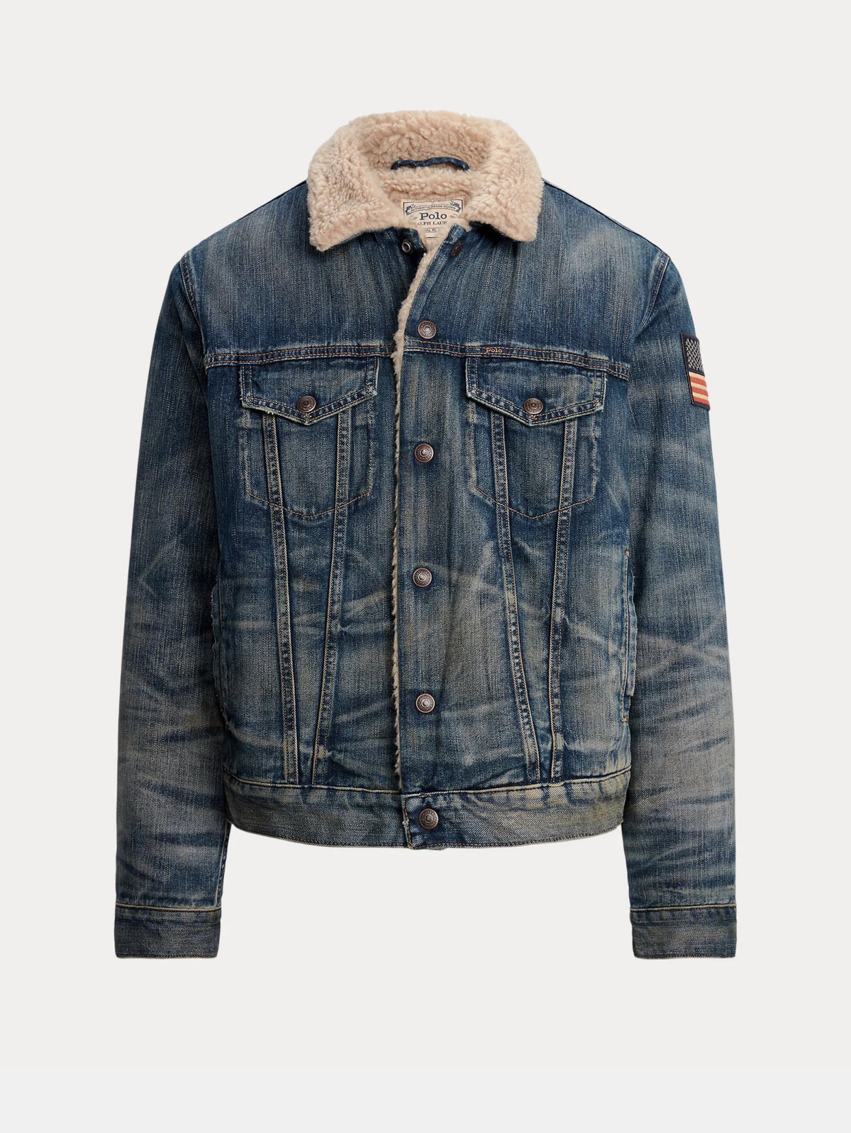 2026 New Arrival Giacca in Denim con Fodera in Pile Blu