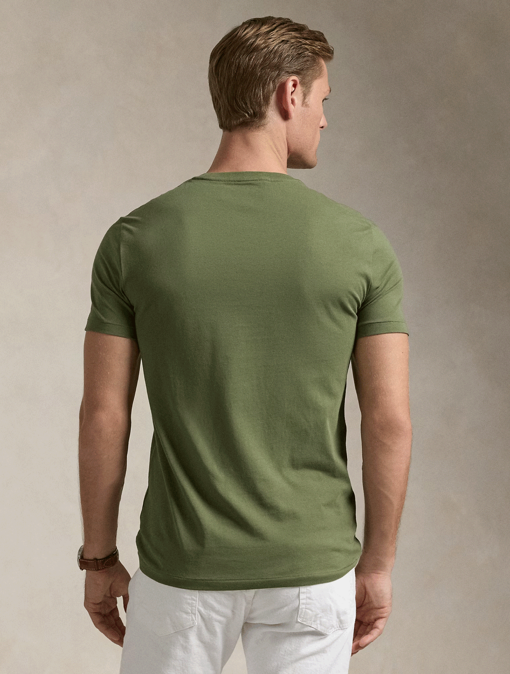2026 New Arrival T-shirt Girocollo Custom Slim Fit Verde Militare