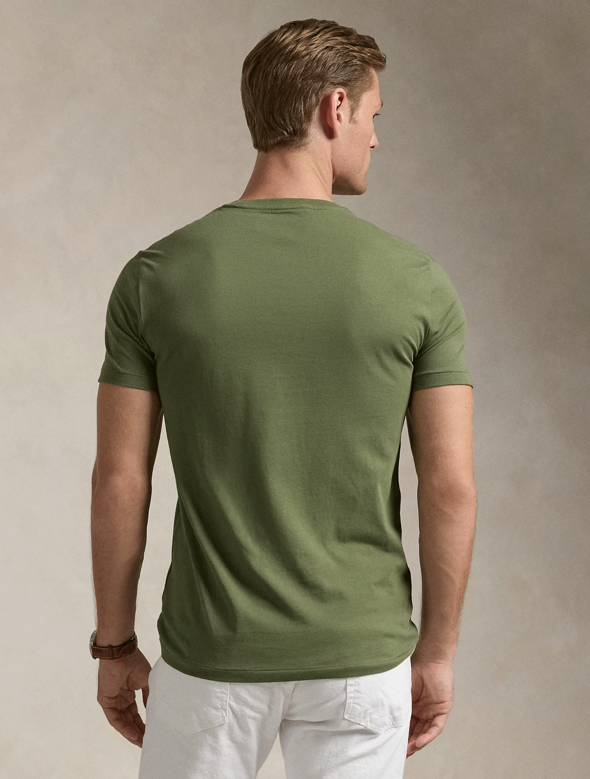 2026 New Arrival T-shirt Girocollo Custom Slim Fit Verde Militare