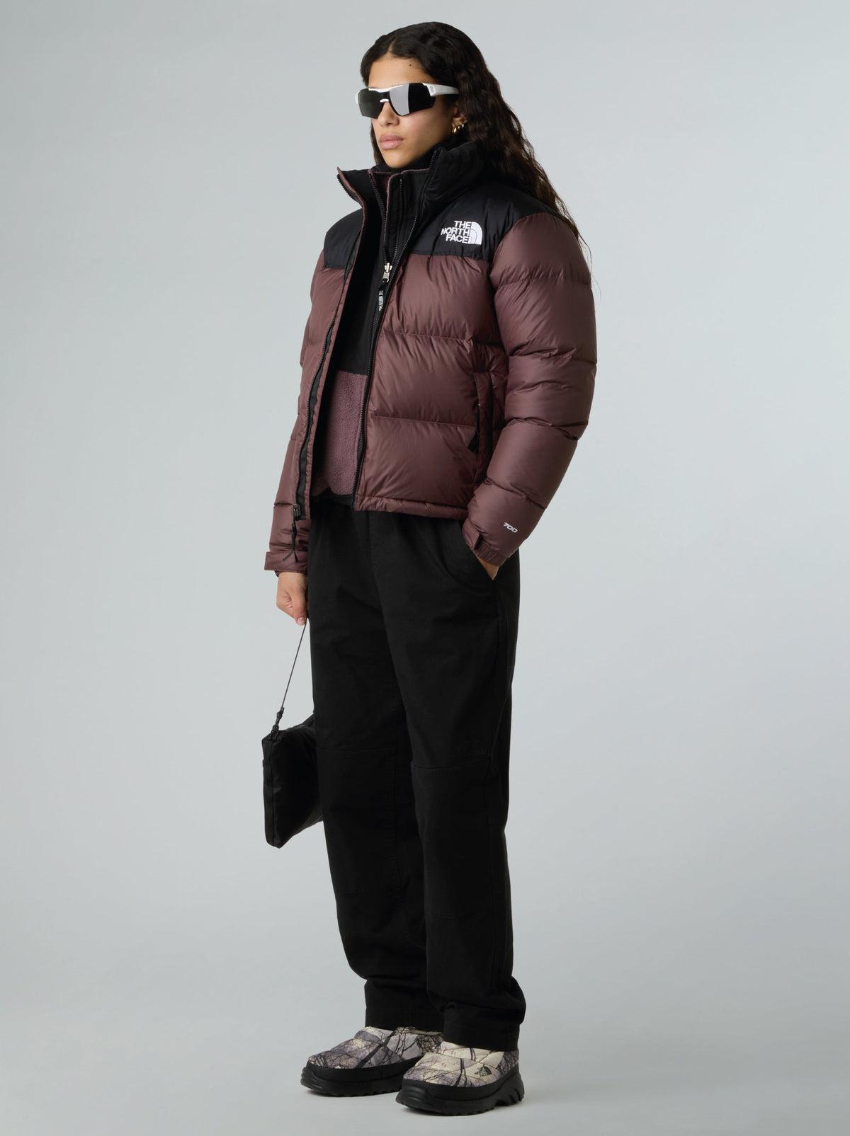 Giacca Retro Nuptse Squadrato da Donna Viola