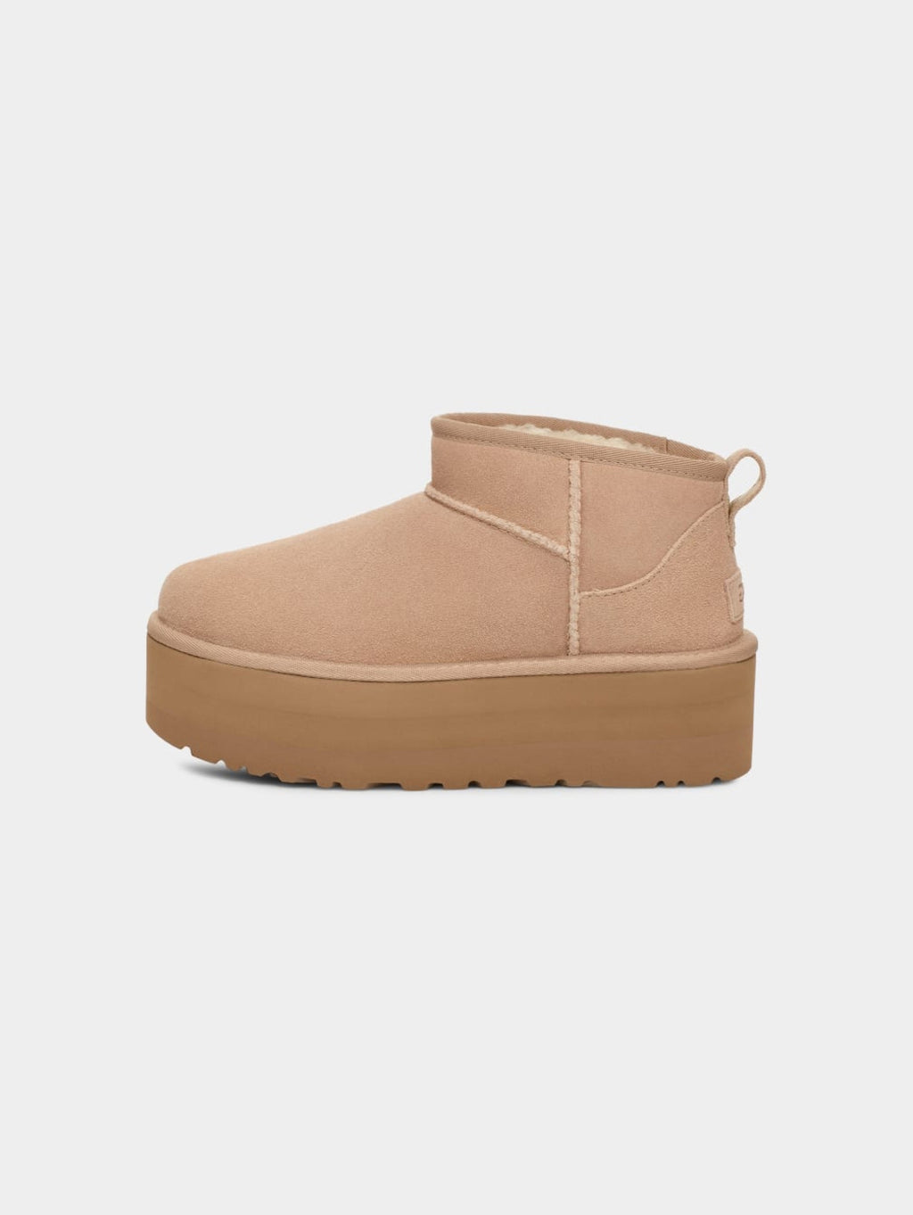 2026 New Arrival Stivaletti con Plateau Ultra Mini Platform Sabbia