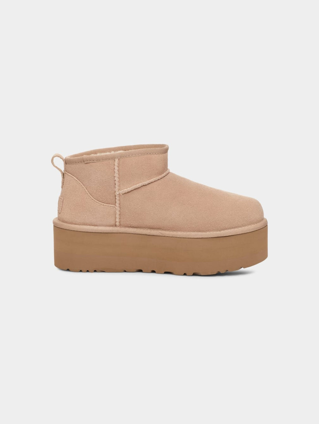2026 New Arrival Stivaletti con Plateau Ultra Mini Platform Sabbia