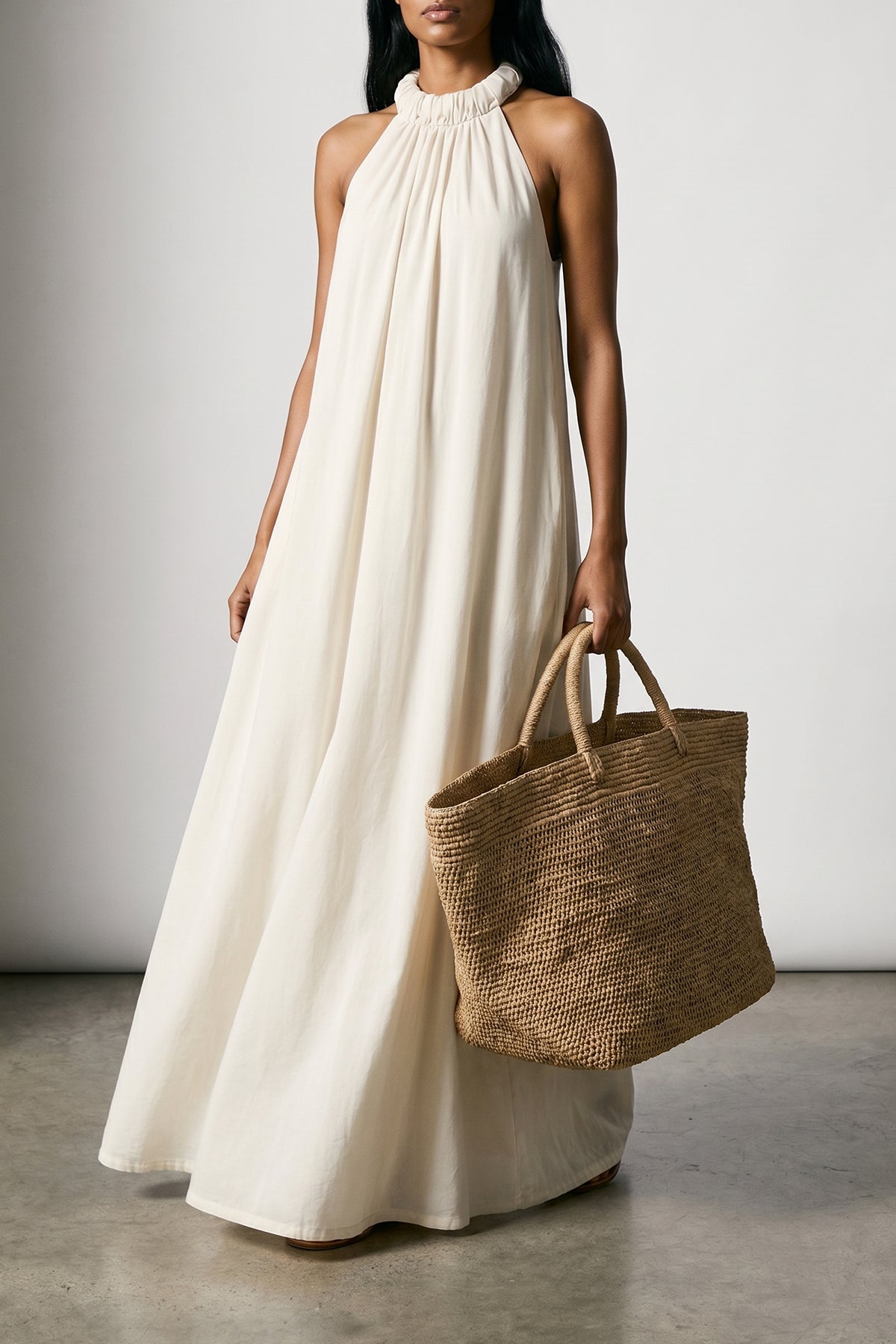2026 New Arrival vanilla natural raffia shopping bag