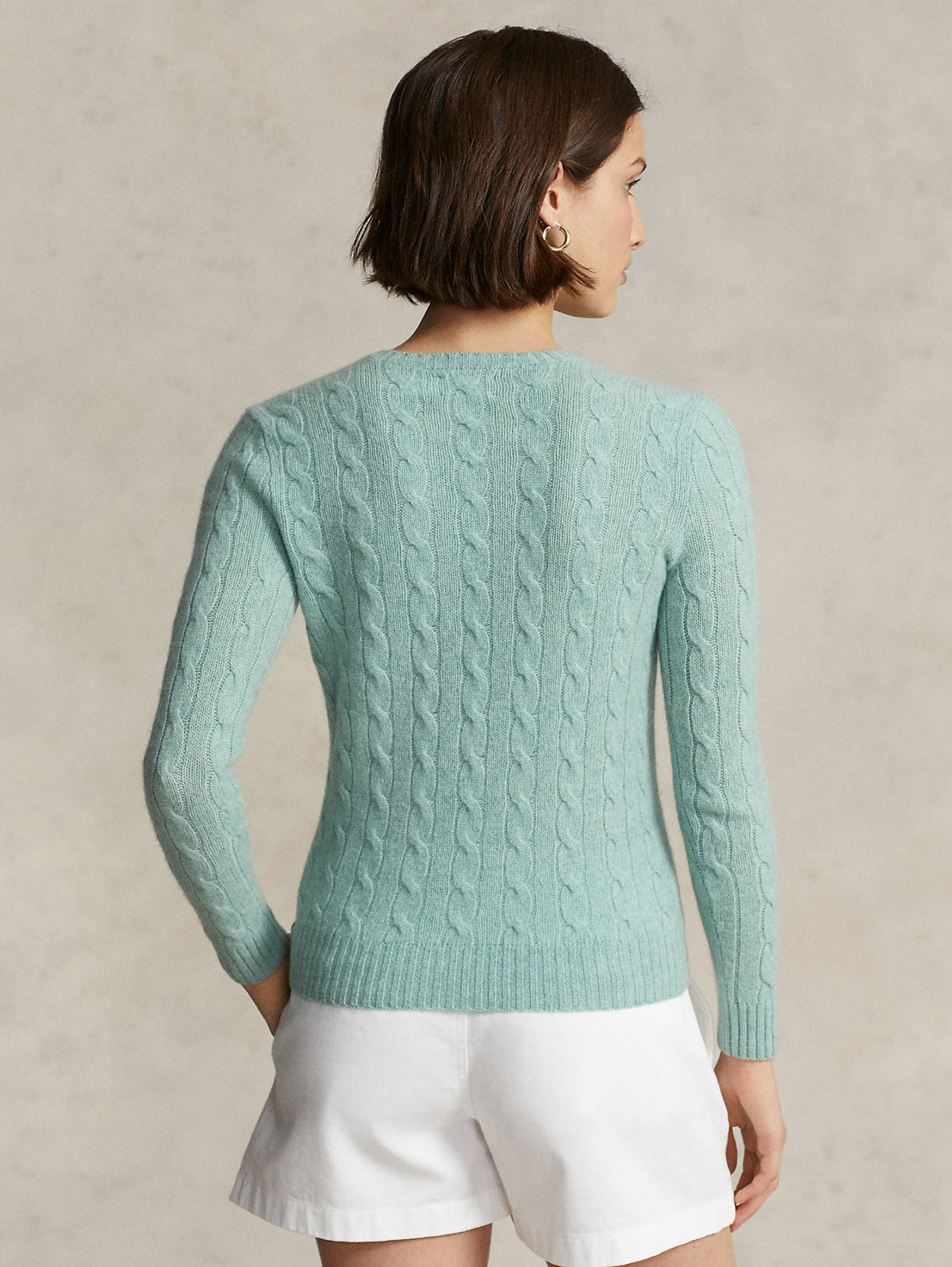 2026 New Arrival Maglia a Trecce in Misto Cashmere Verde