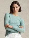 2026 New Arrival Maglia a Trecce in Misto Cashmere Verde