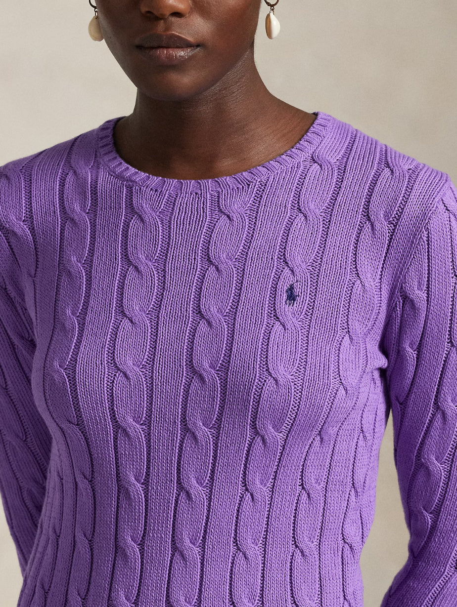 2026 New Arrival Maglia a Trecce in Cotone Viola