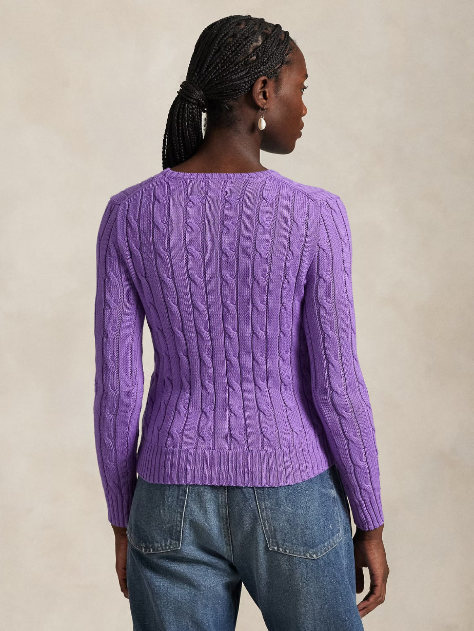2026 New Arrival Maglia a Trecce in Cotone Viola