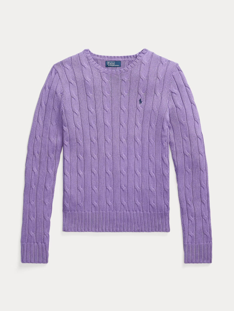 2026 New Arrival Maglia a Trecce in Cotone Viola