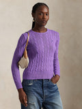 2026 New Arrival Maglia a Trecce in Cotone Viola