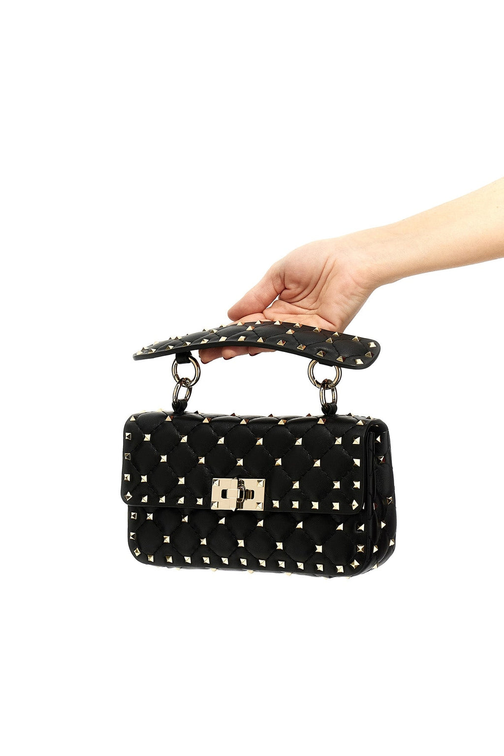 2026 New Arrival small rockstud spike nappa leather handbag