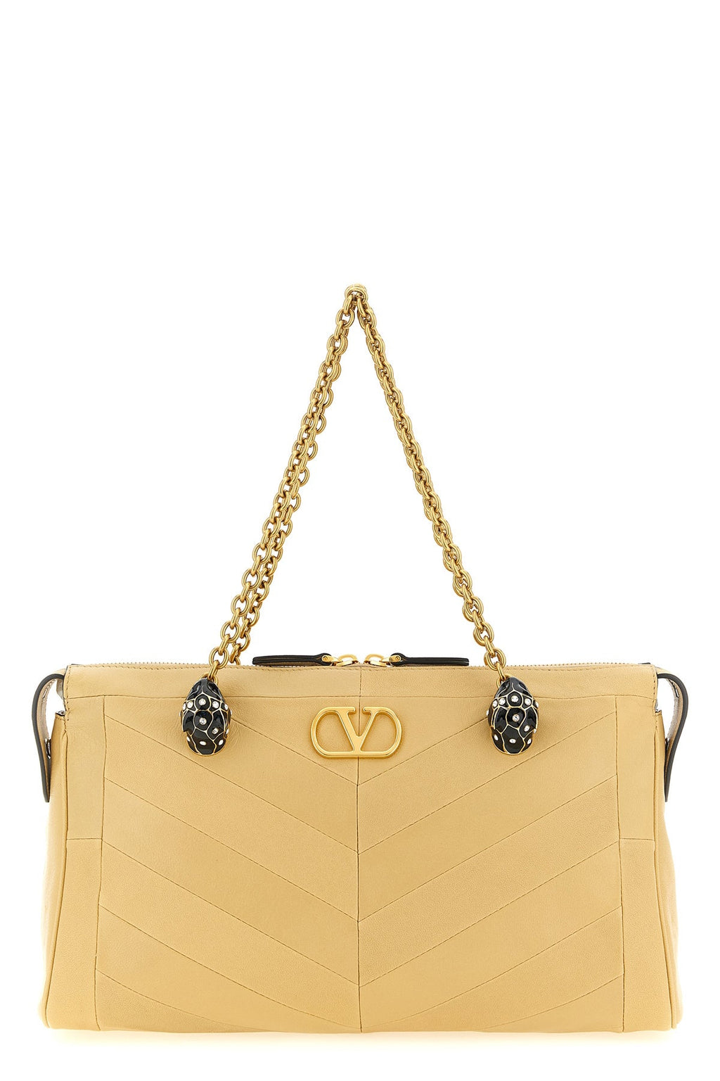 2026 New Arrival panthea patchwork shoulder bag in glossy nappa leather and matte chevron patte