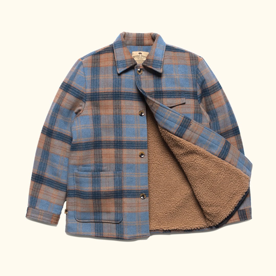 2026 New Arrival Wesley Wool Jacket | Sky Valley Plaid