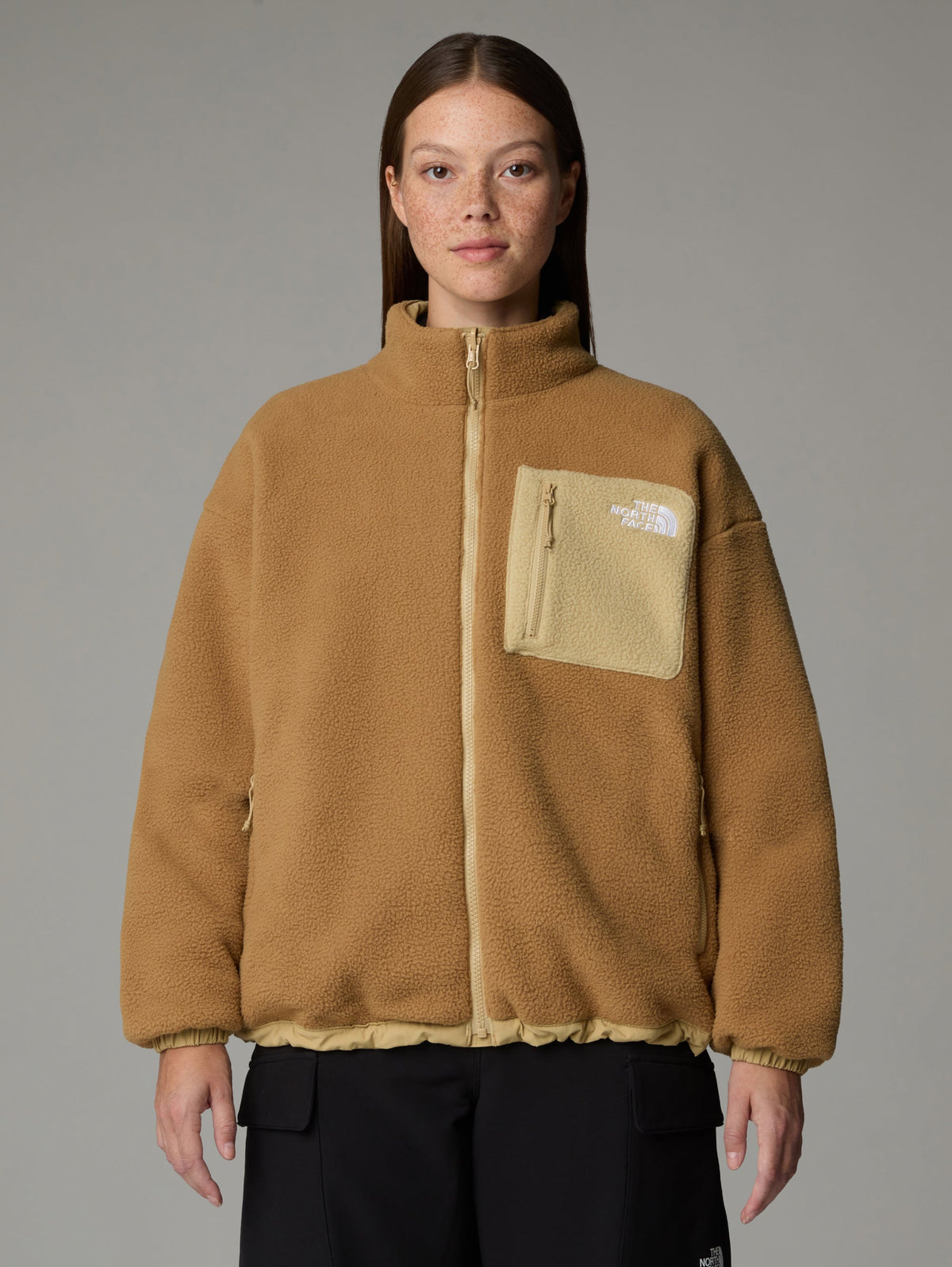 2026 New Arrival Giacca in Pile Reversibile Yumiori Beige