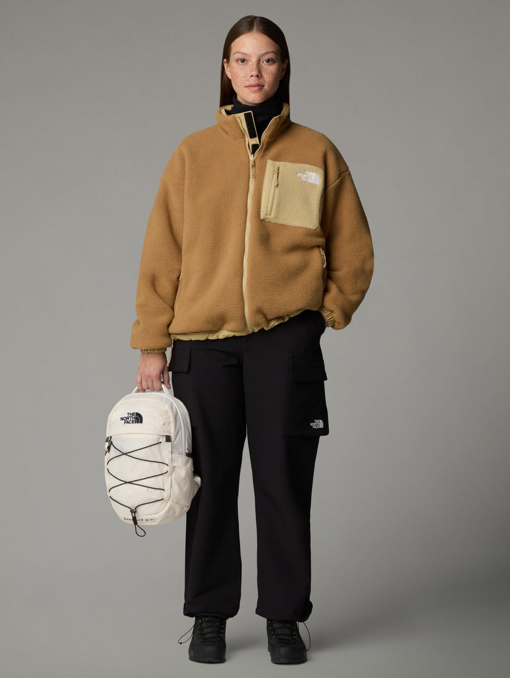 2026 New Arrival Giacca in Pile Reversibile Yumiori Beige
