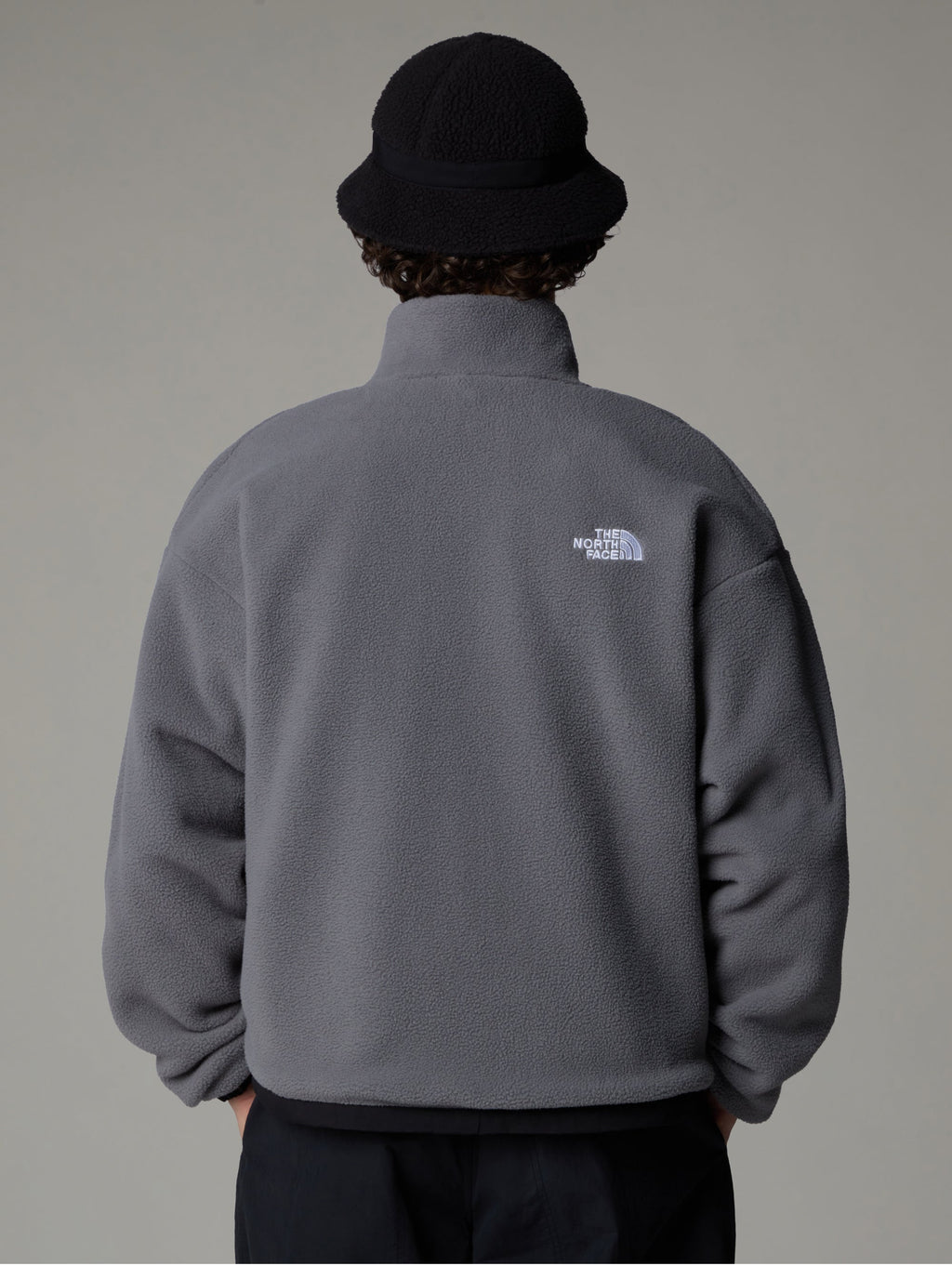 Giacca da Uomo in Pile Reversibile Yumiori Grigio/Nero