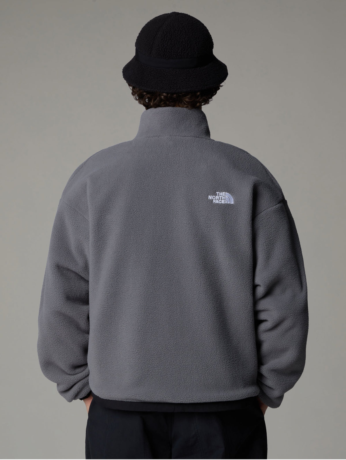 Giacca da Uomo in Pile Reversibile Yumiori Grigio/Nero