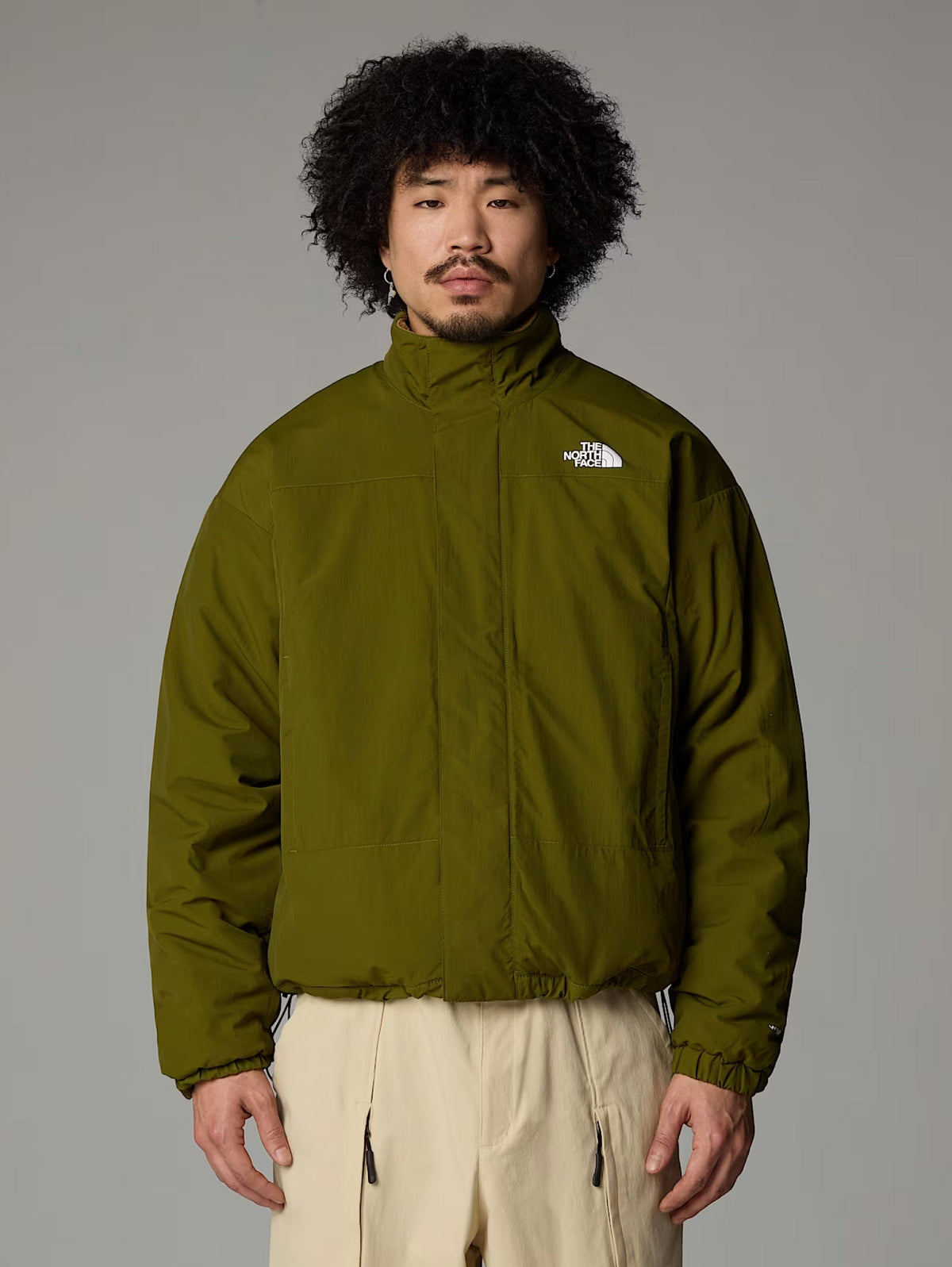 2026 New Arrival Giacca da Uomo in Pile Reversibile Yumiori Beige/Verde