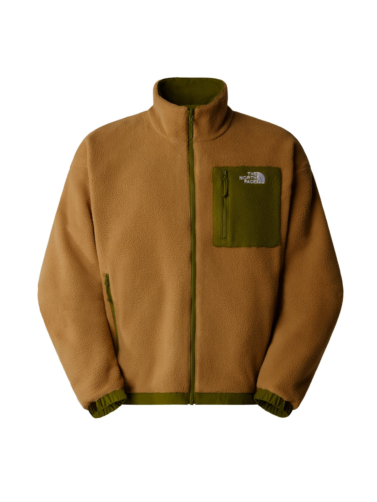 2026 New Arrival Giacca da Uomo in Pile Reversibile Yumiori Beige/Verde