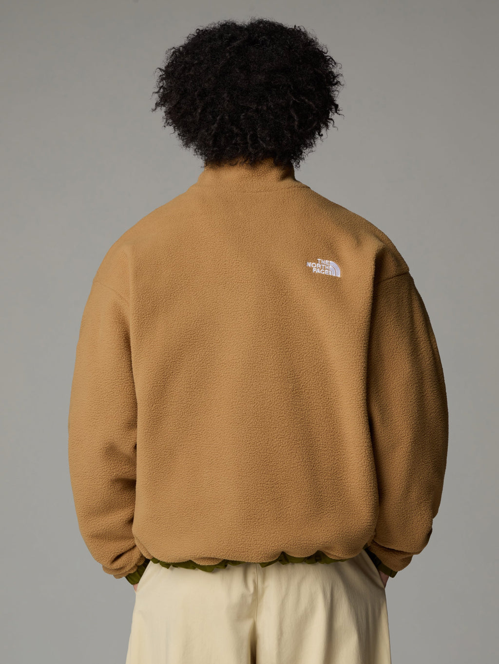 2026 New Arrival Giacca da Uomo in Pile Reversibile Yumiori Beige/Verde