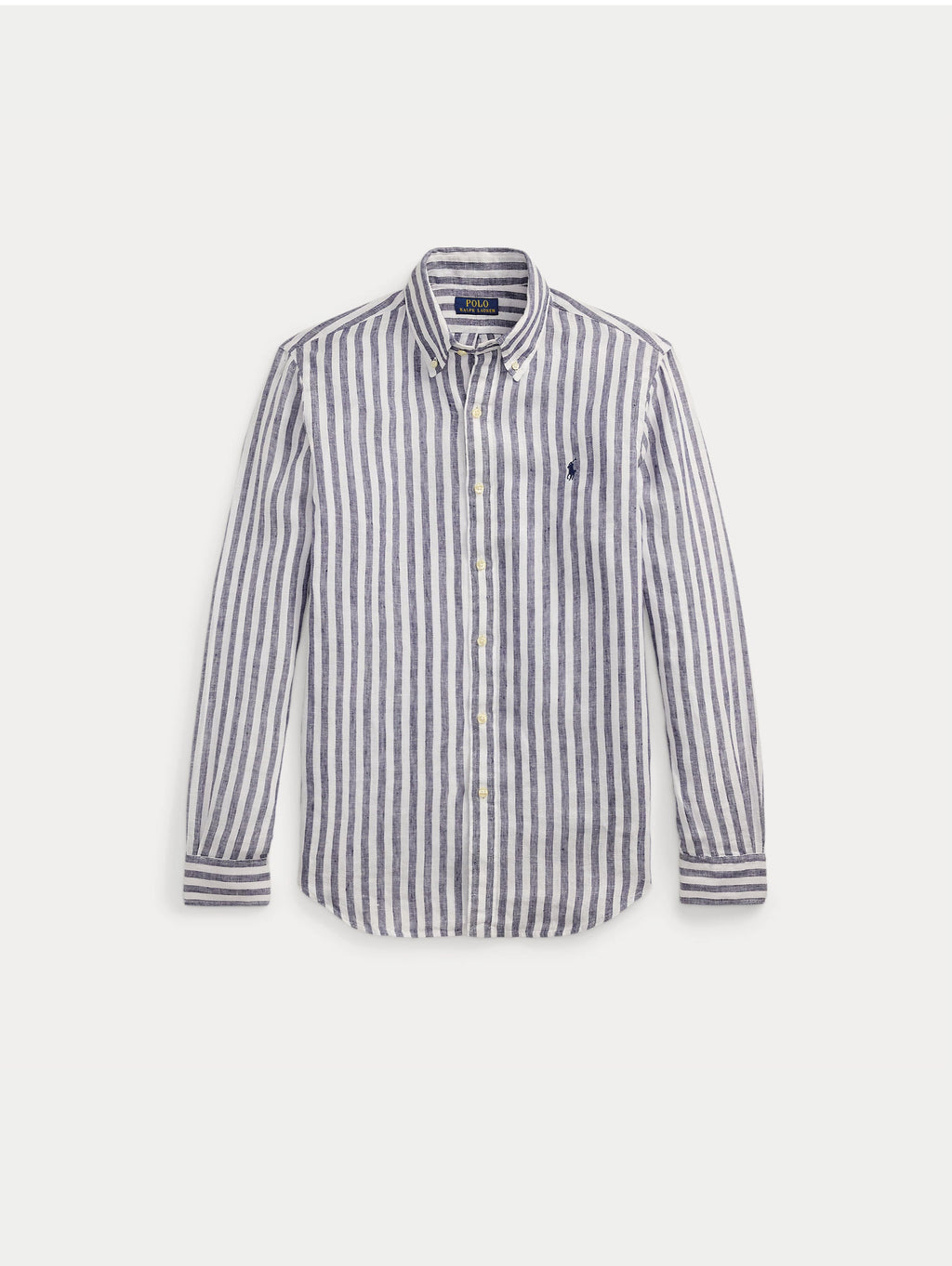 2026 New Arrival Camicia in Lino a Righe Larghe Custom Fit Viola/Bianco