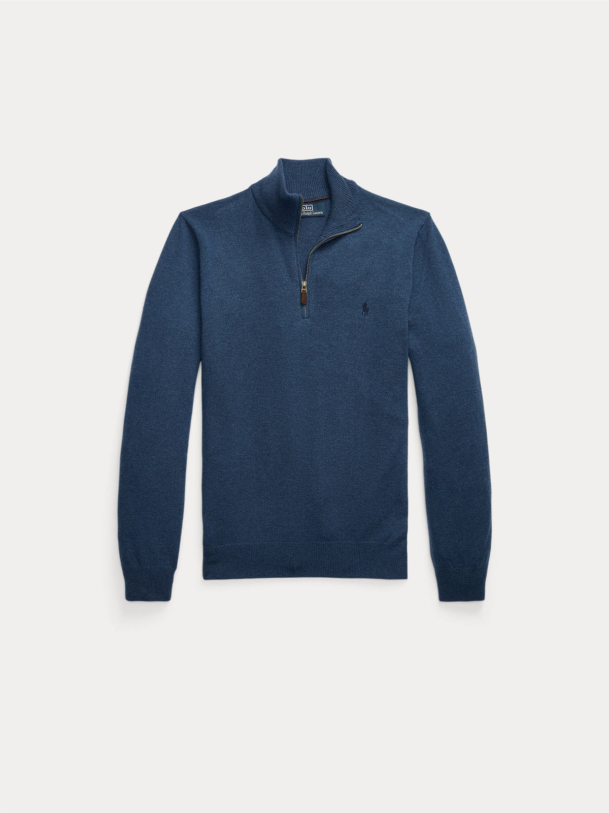 2026 New Arrival Maglia con Mezza Zip in Lana Blu