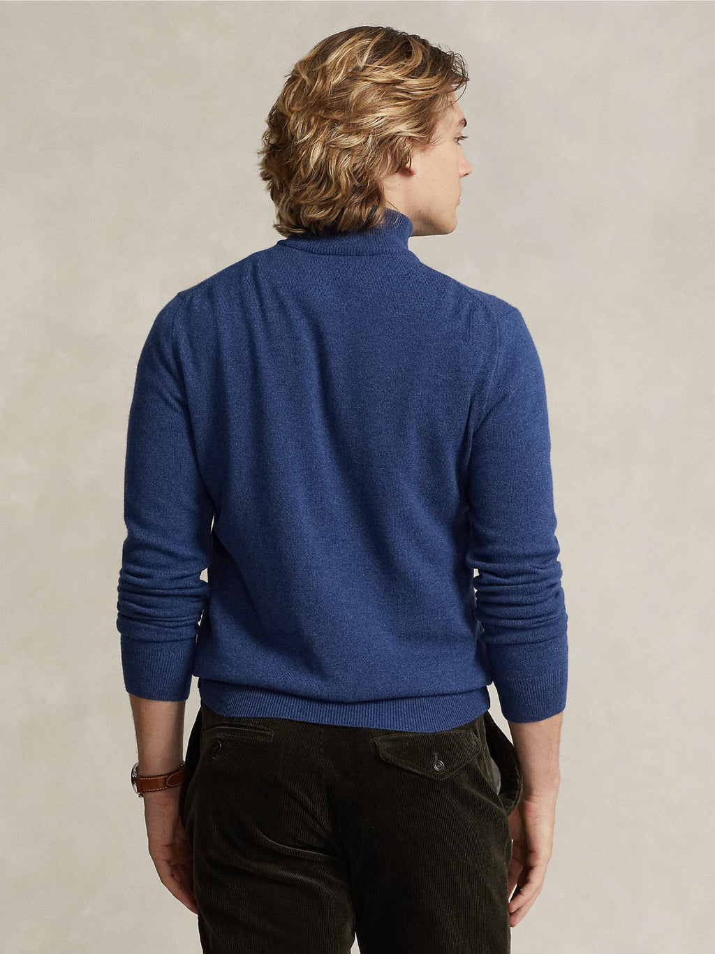 2026 New Arrival Maglia con Mezza Zip in Lana Blu