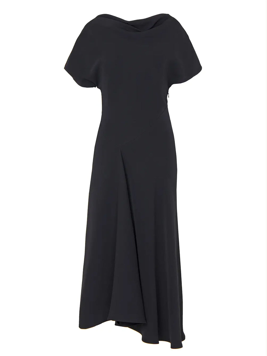 2026 New Arrival Abito Midi con Drappeggio Nero