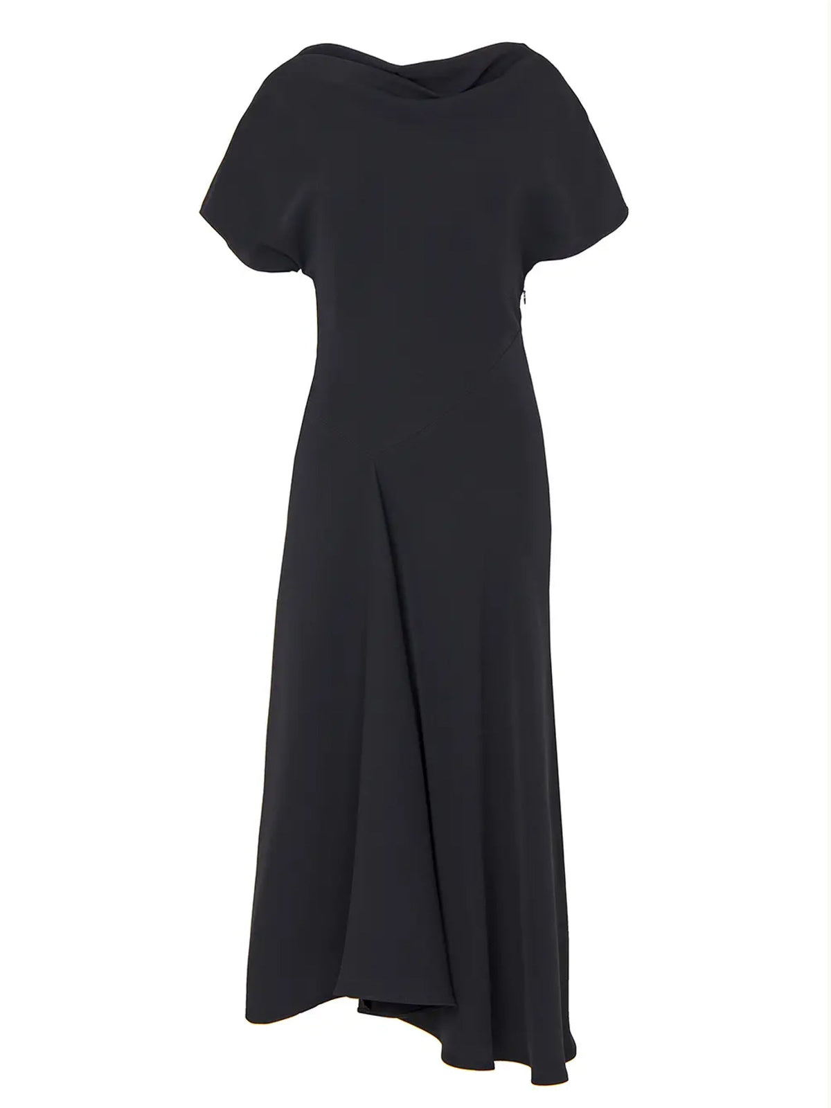 2026 New Arrival Abito Midi con Drappeggio Nero