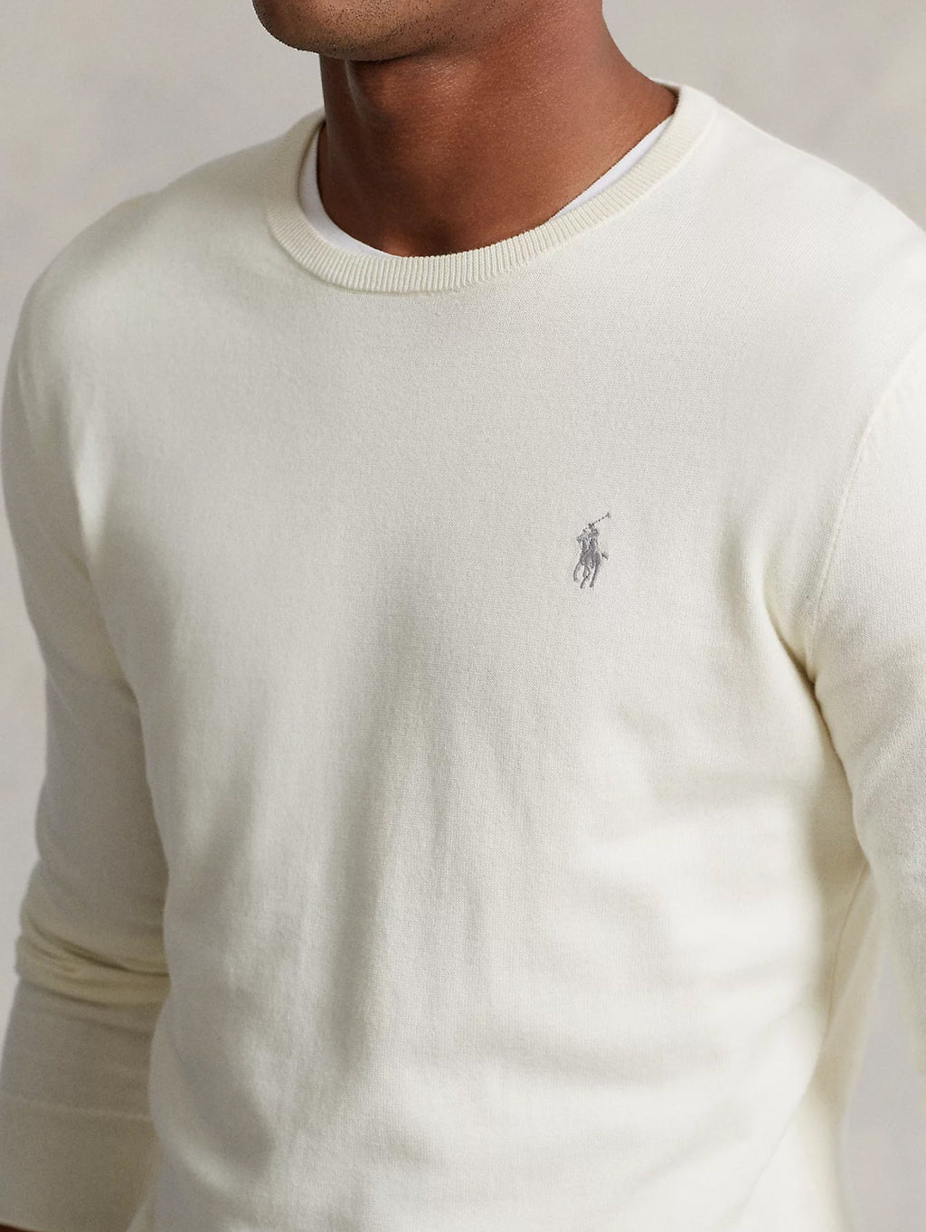 2026 New Arrival Maglia Girocollo con Effetto Texture Crema