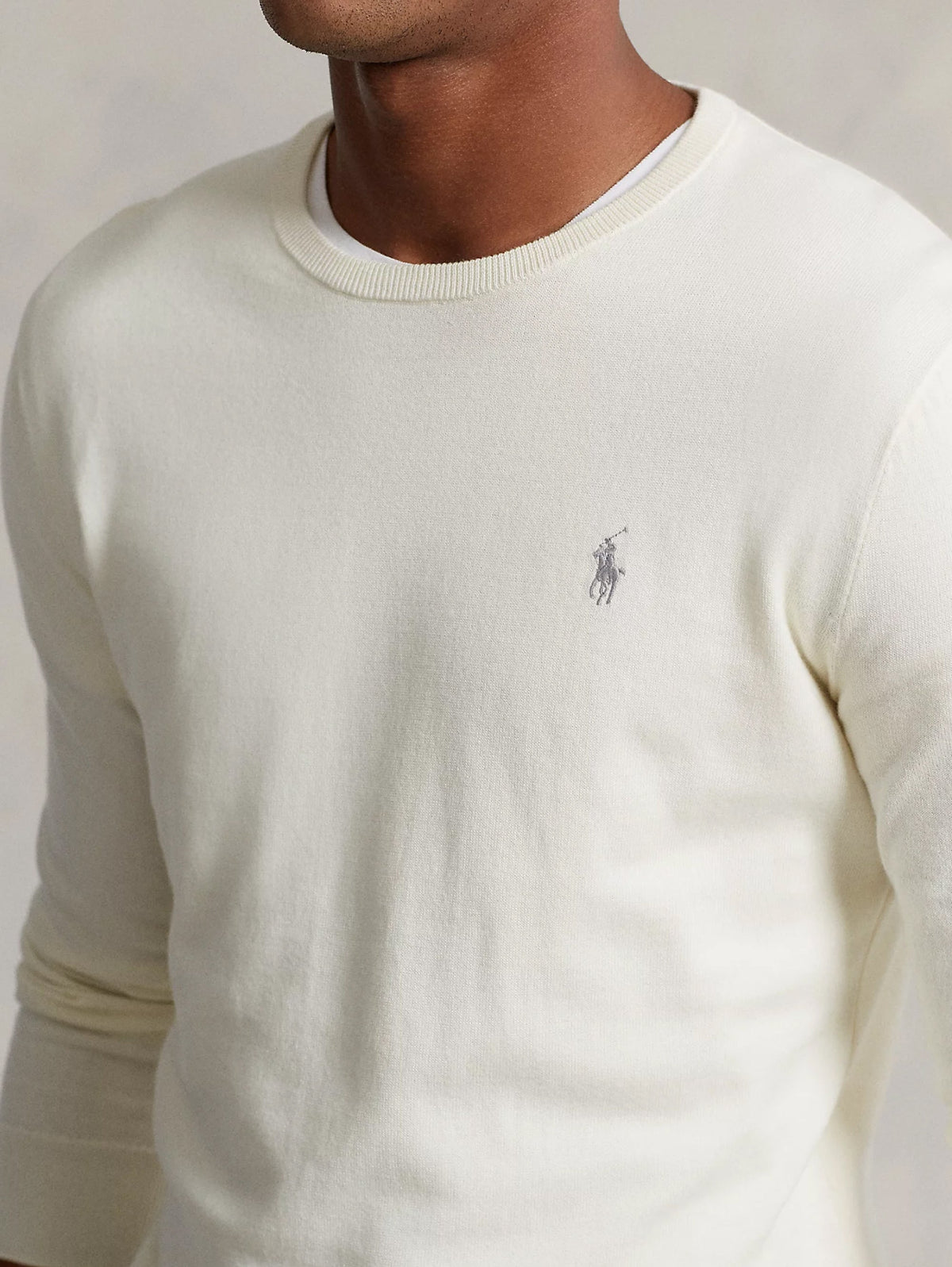 2026 New Arrival Maglia Girocollo con Effetto Texture Crema