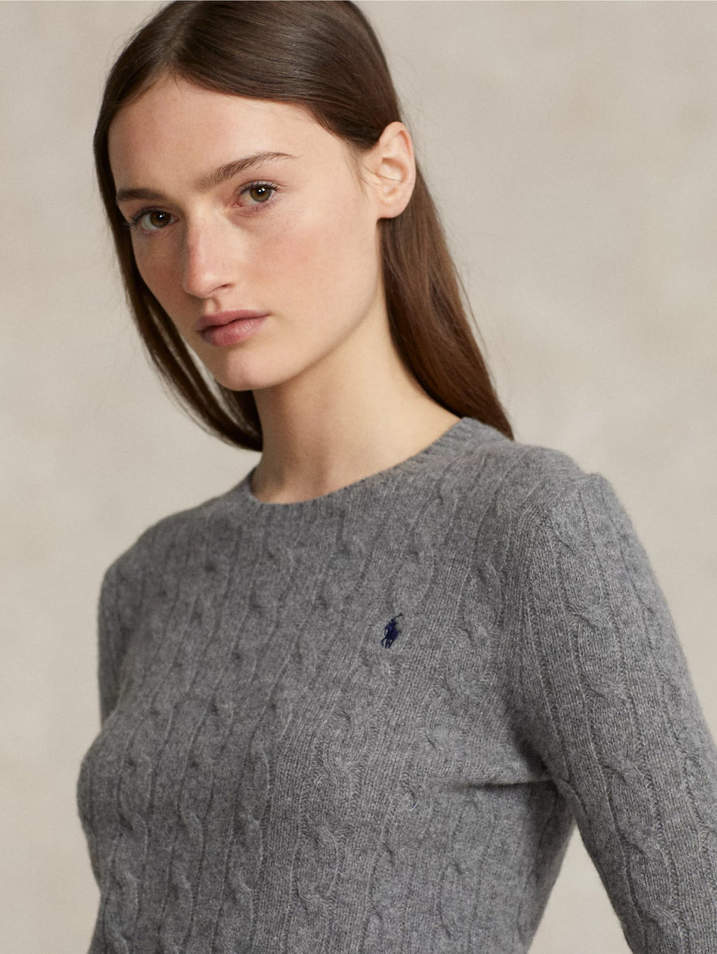 2026 New Arrival Maglia a Trecce in Misto Cashmere Grigio
