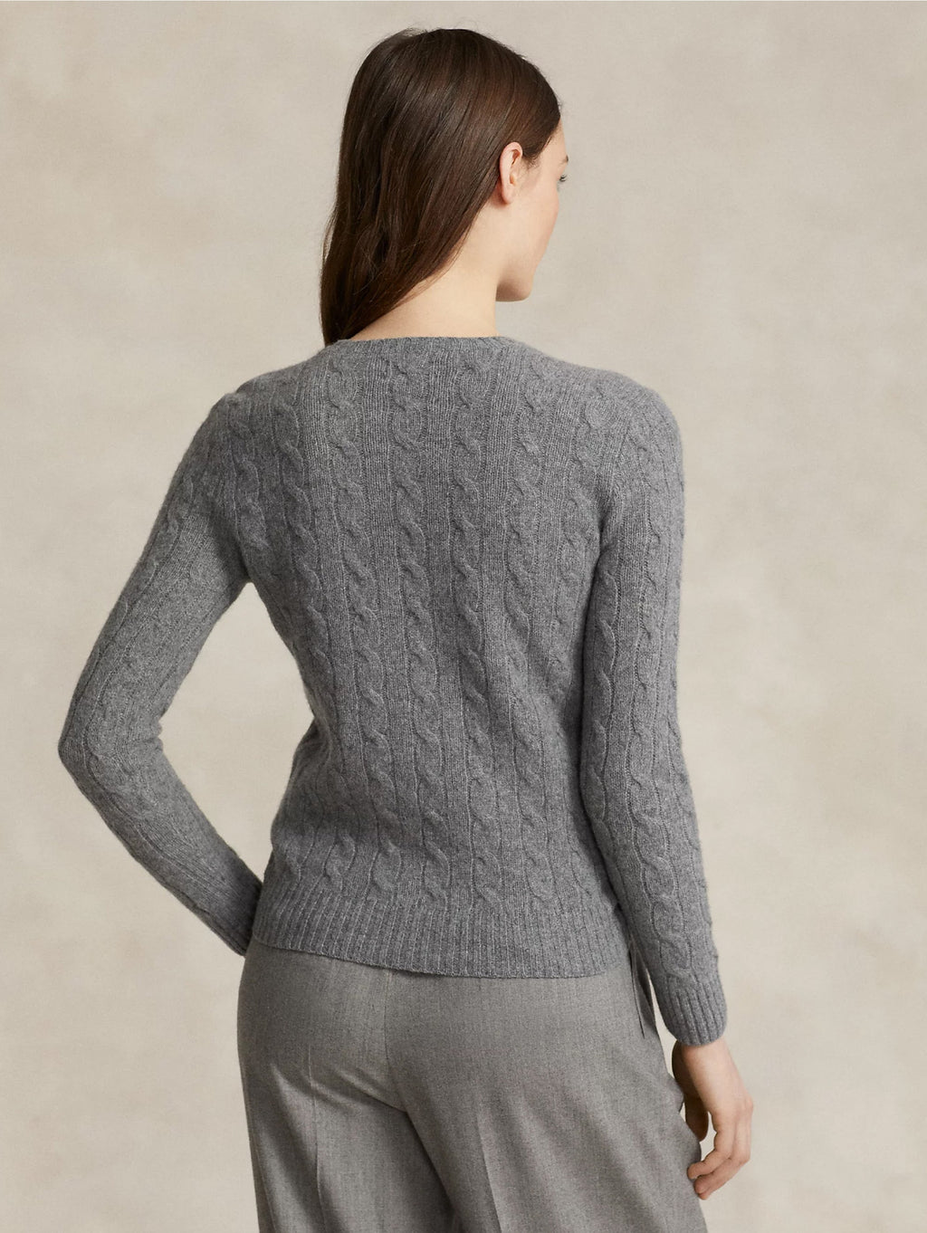 2026 New Arrival Maglia a Trecce in Misto Cashmere Grigio