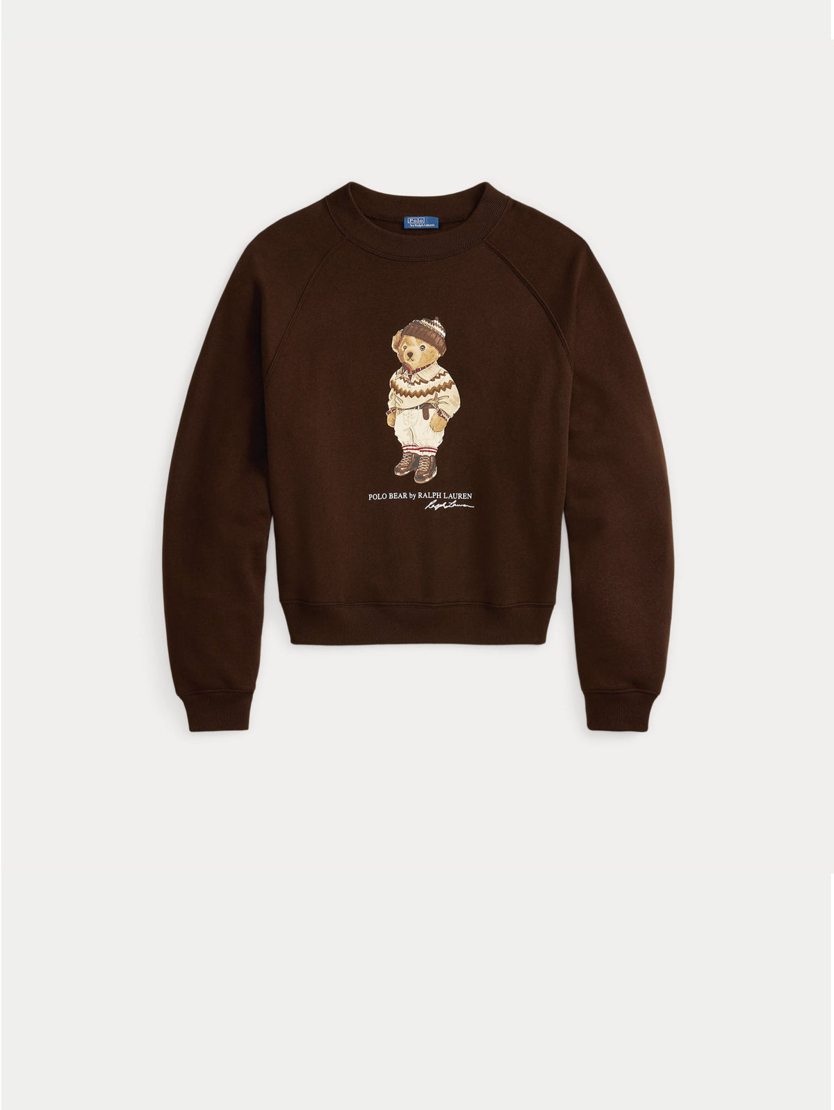 2026 New Arrival Felpa Ampia con Stampa Polo Bear Marrone