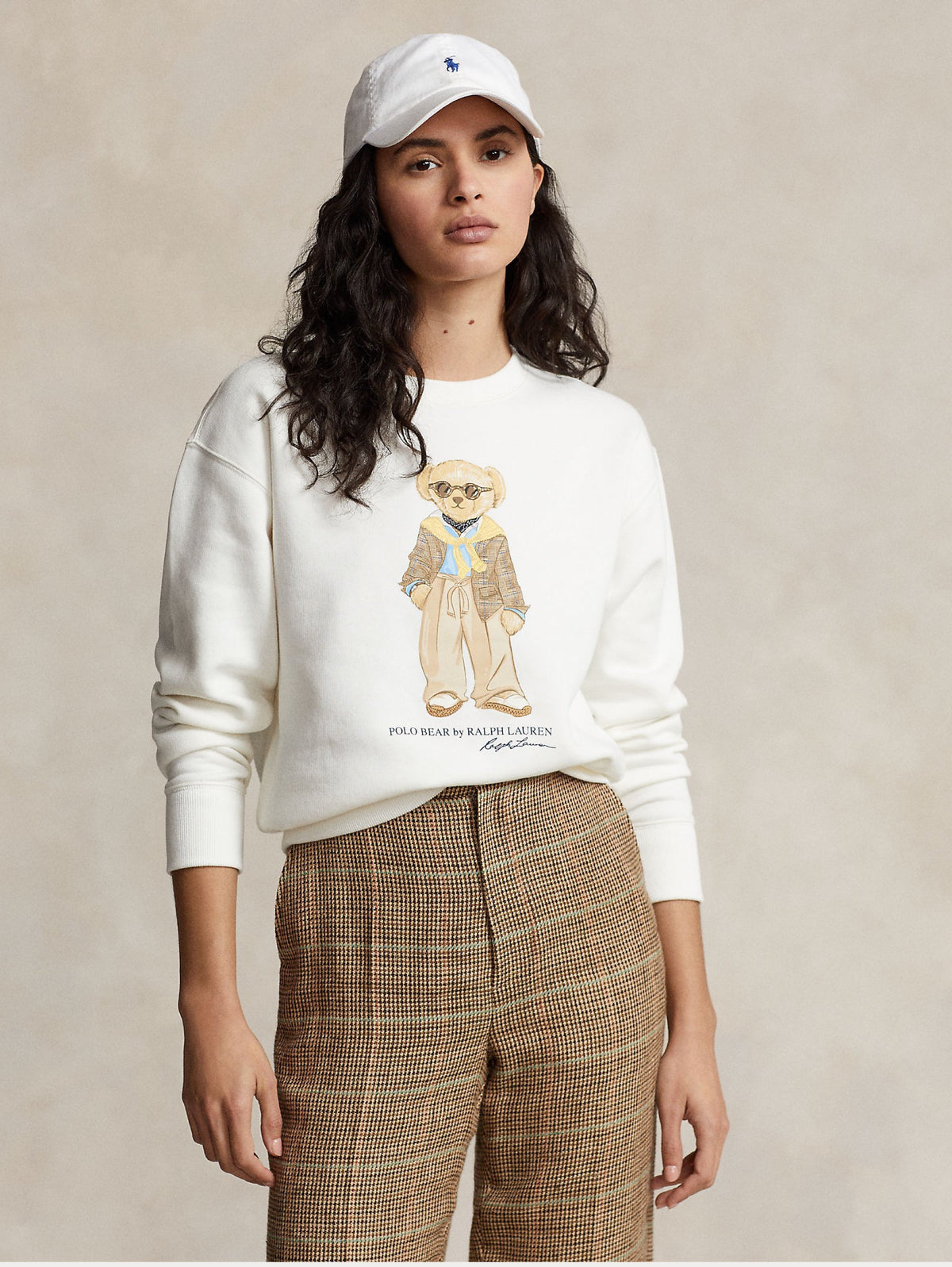 2026 New Arrival Felpa Girocollo Polo Bear Crema