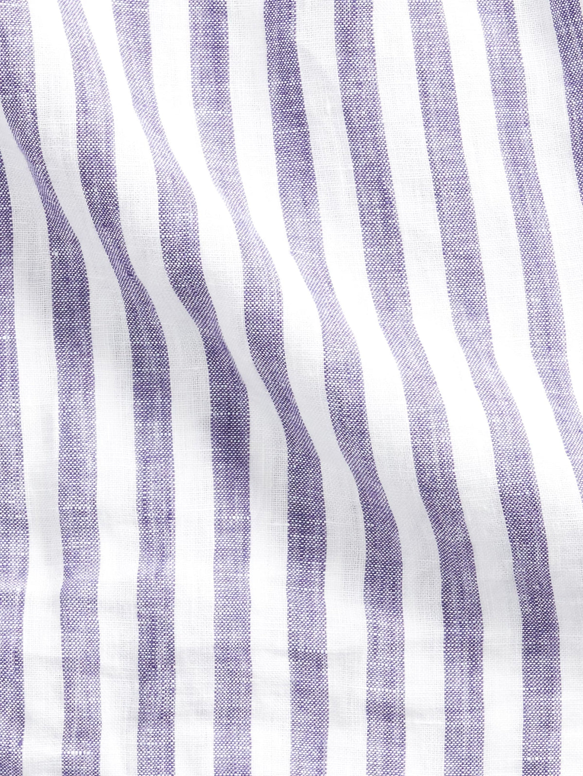 2026 New Arrival Camicia a Righe Custom Fit in Lino Blu/Bianco