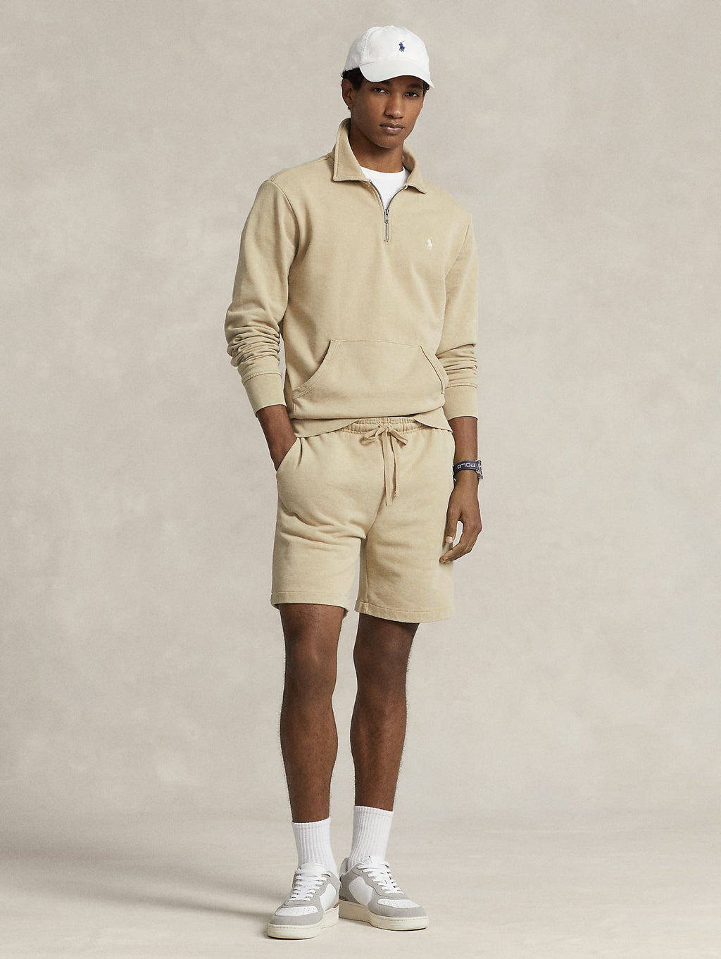 2026 New Arrival Shorts in Cotone Loopback Beige