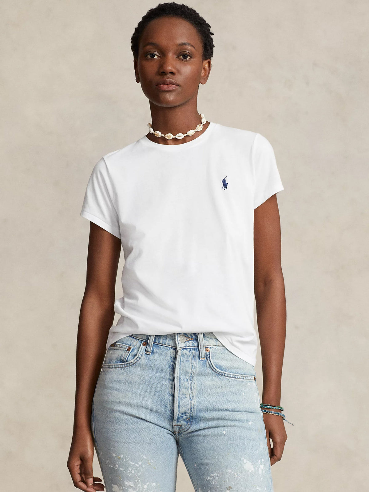 2026 New Arrival T-shirt Girocollo Basica Bianco