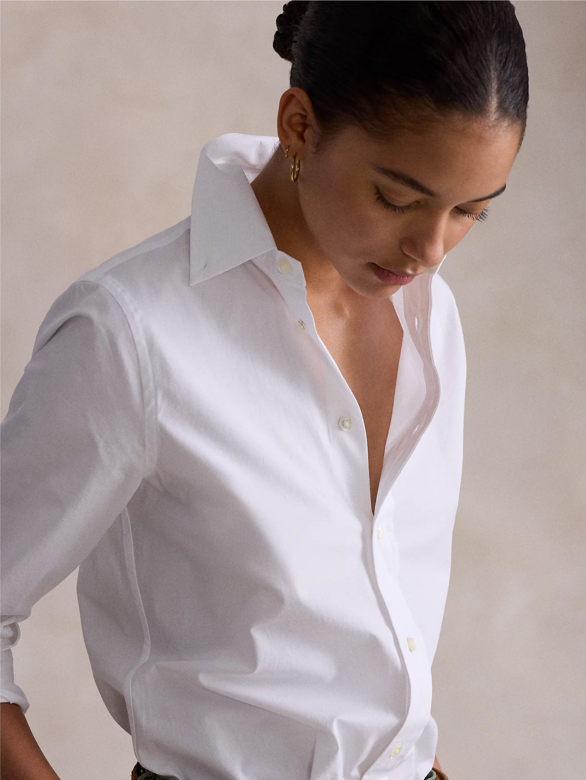 2026 New Arrival Camicia Slim Fit in Popeline di Cotone Bianco