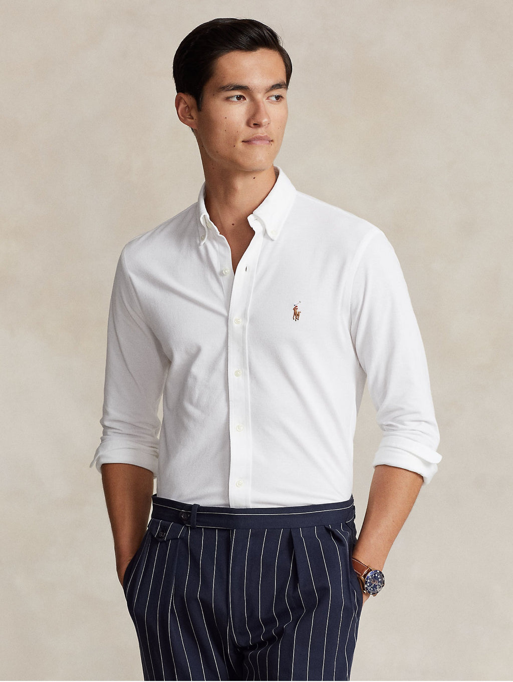 2026 New Arrival Camicia Knit Oxford Bianco