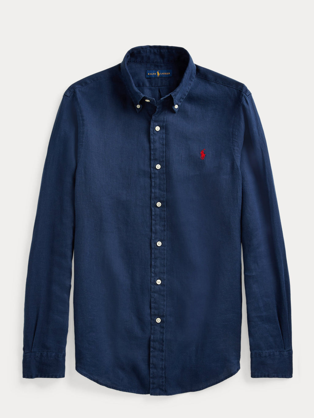 2026 New Arrival Camicia in lino Slim Fit Blu Navy