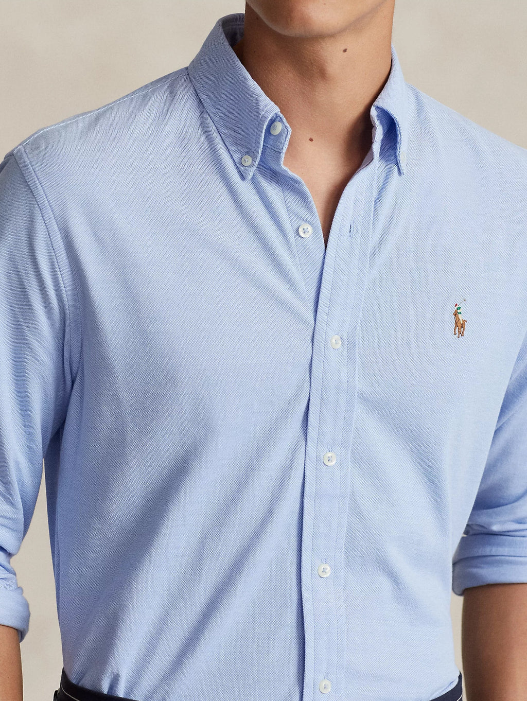 2026 New Arrival Camicia Knit Oxford Blu