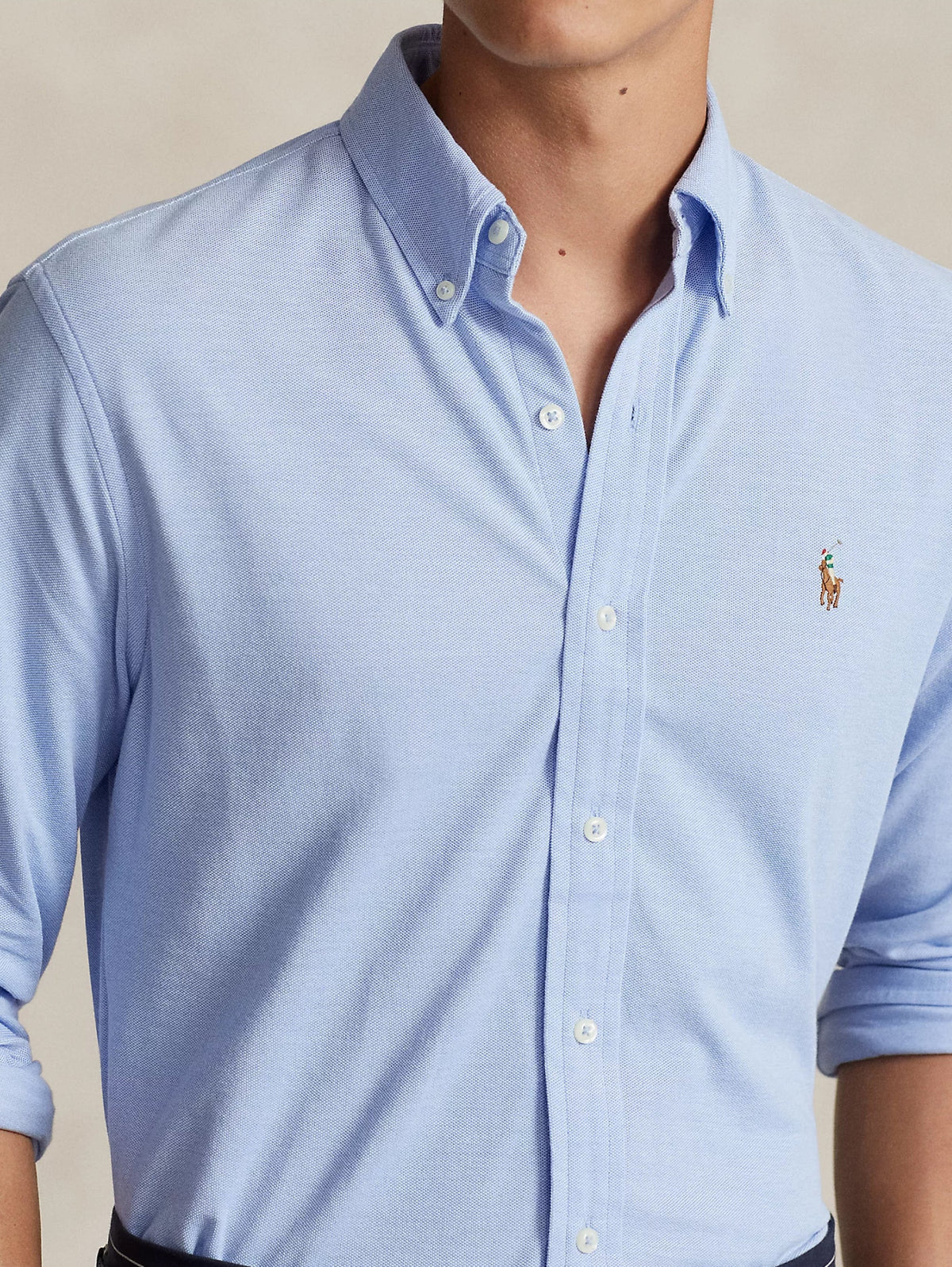 2026 New Arrival Camicia Knit Oxford Blu