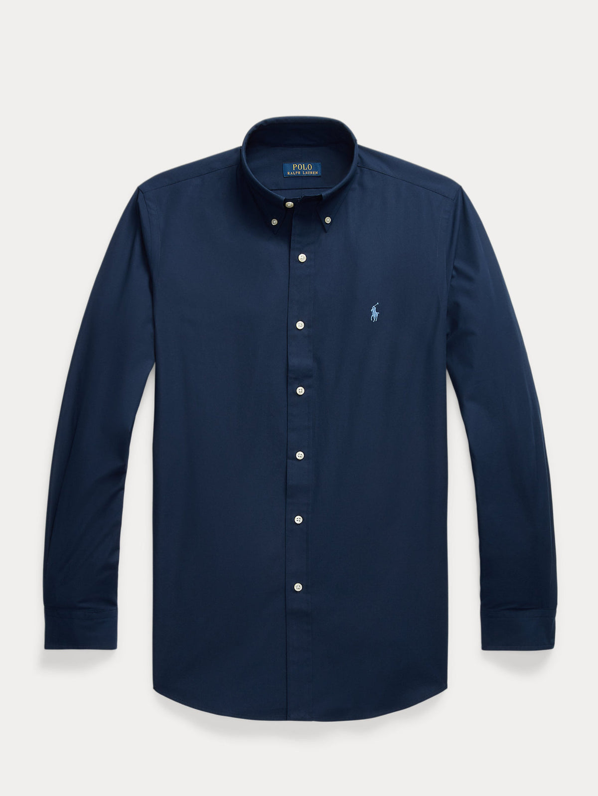 2026 New Arrival Camicia in Popeline Stretch Custom-Fit Blu Navy