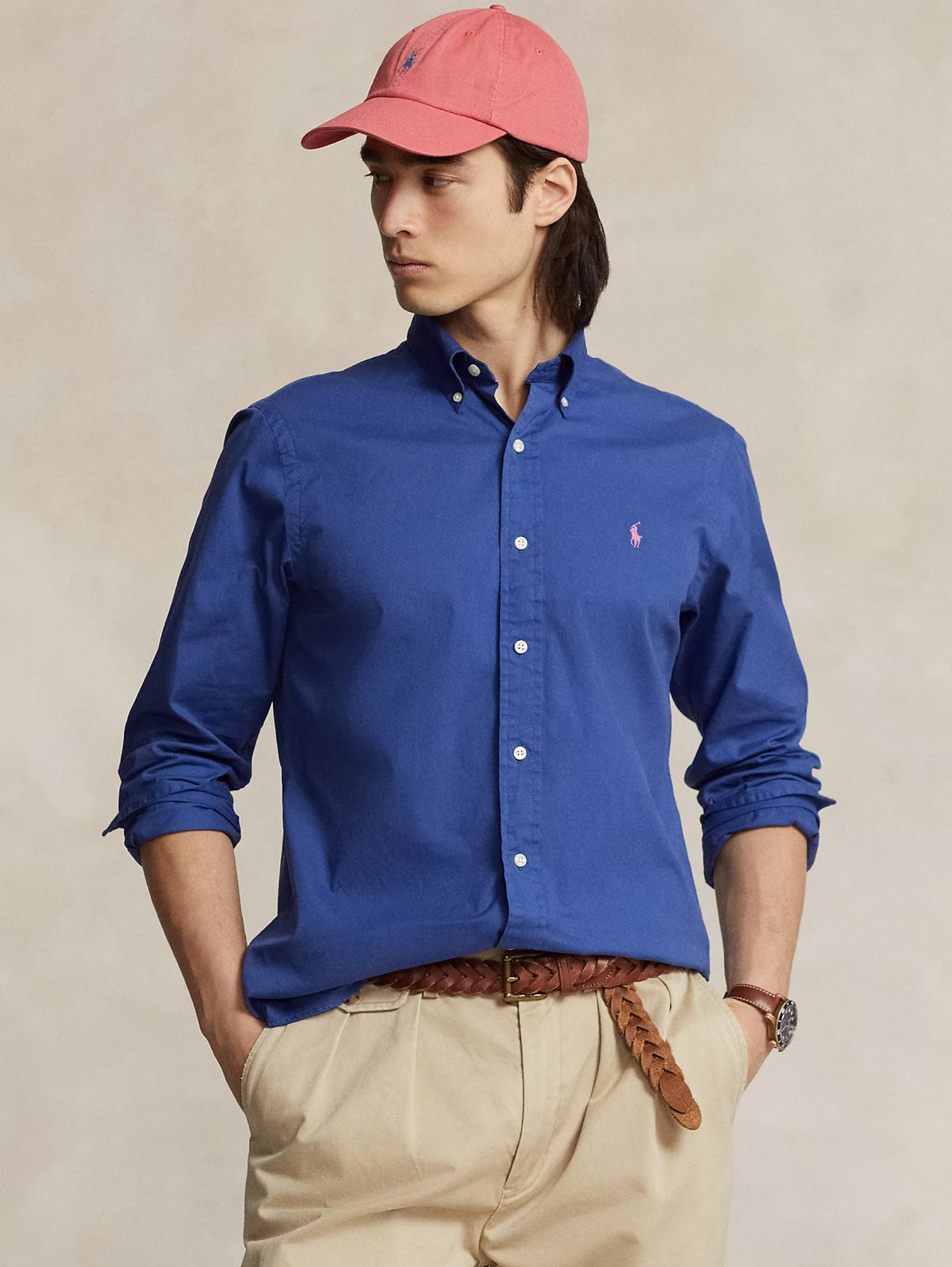 2026 New Arrival Camicia in Twill Tinta in Capo Blu