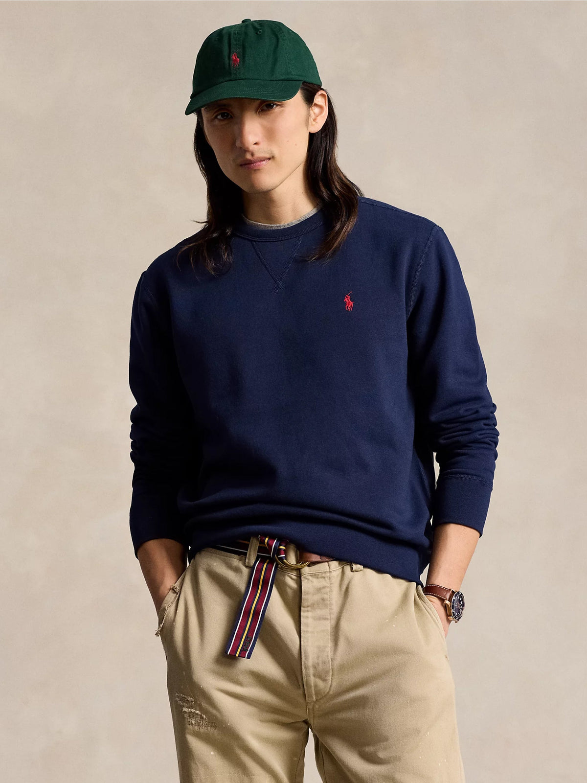 2026 New Arrival Felpa Girocollo in Cotone Blu