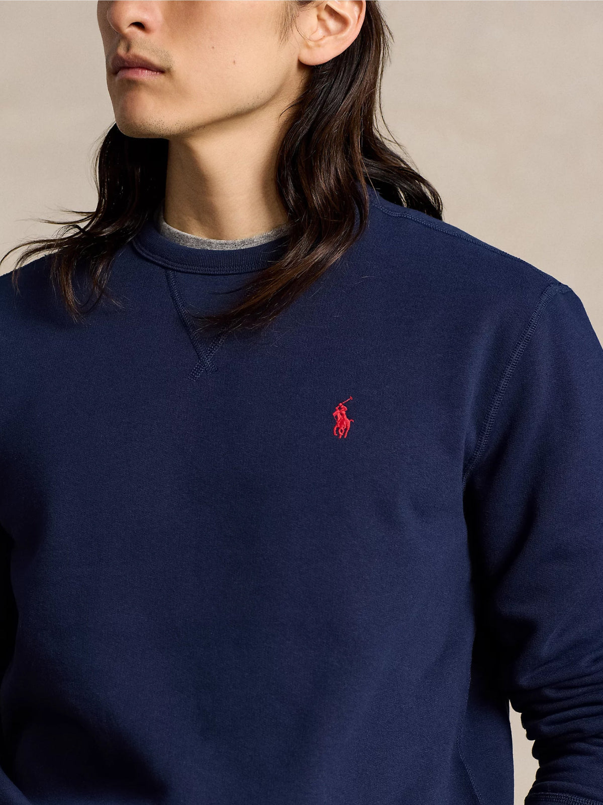2026 New Arrival Felpa Girocollo in Cotone Blu