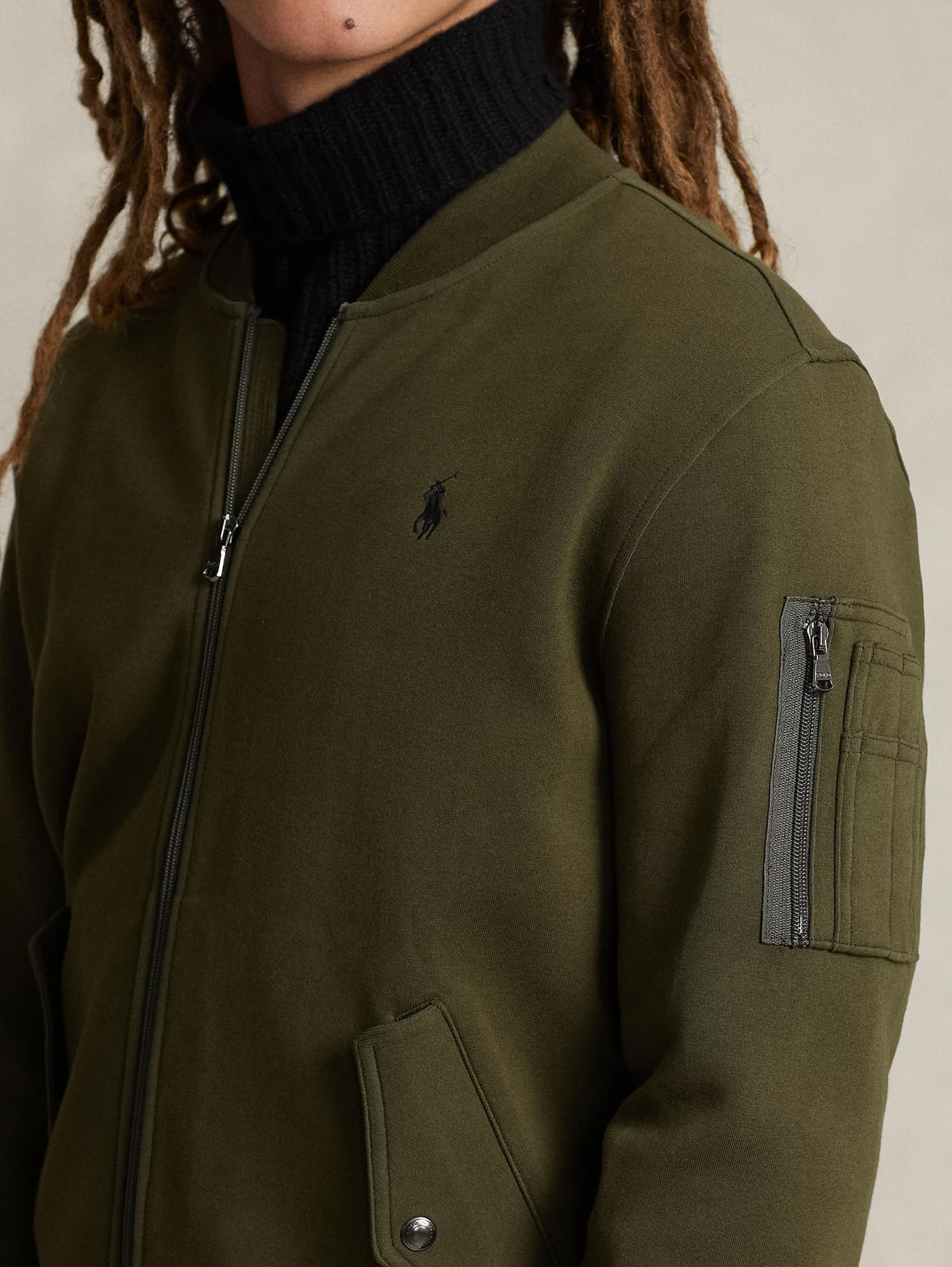 2026 New Arrival Bomber in Maglia Doppia Verde